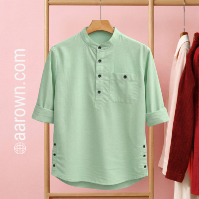 Soft Slub Cotton Full Sleeve Katua-Lemon
